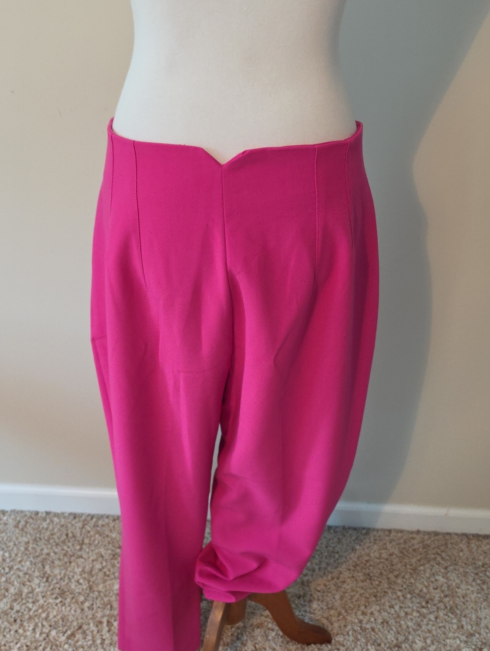 Zara Women's High-Waist Pink Ankle Pants - Picture 2 of 8